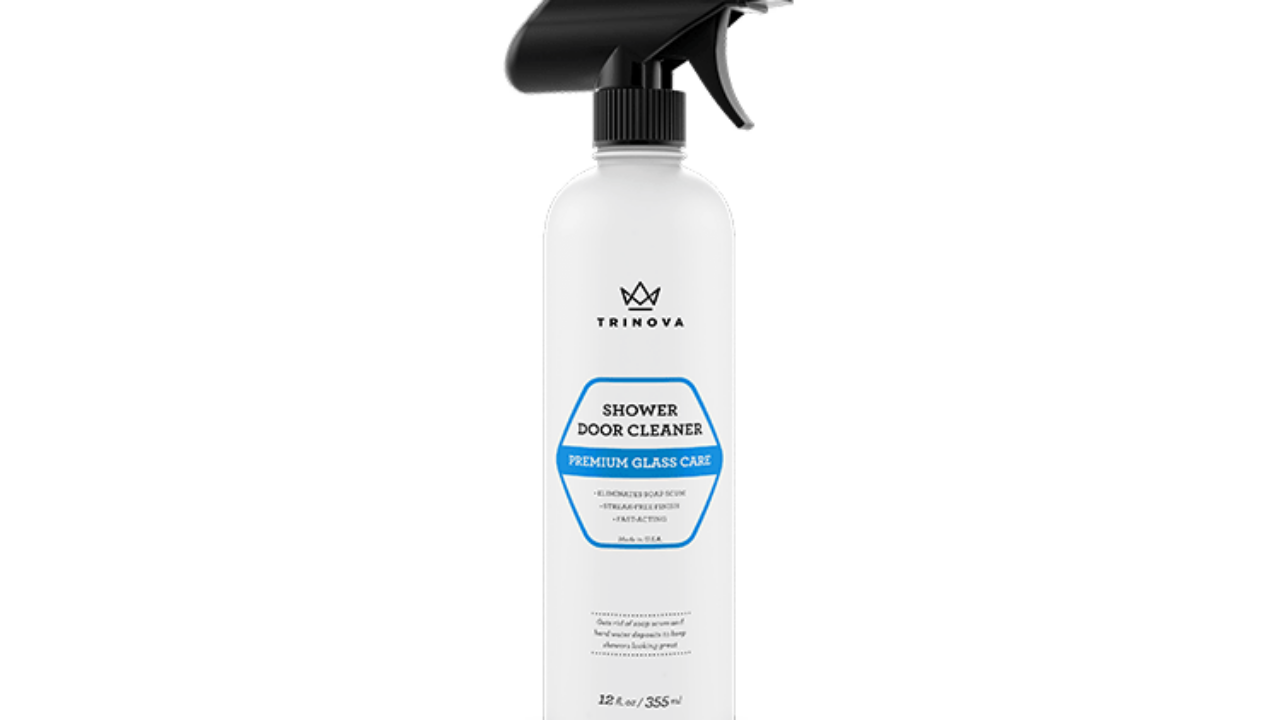  TriNova Shower Door Cleaner - Daily Glass Cleaner Spray - Soap  Scum Remover - Hard Water Stain Remover - Also Cleans Metal and Tile - No  Scrub and Easy to Use 
