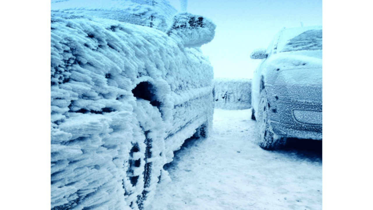 frozen gasoline car